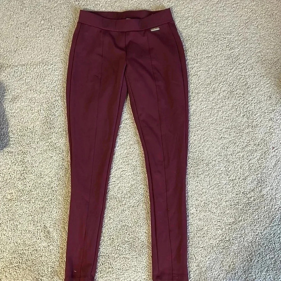 Michael Kors burgundy colored leggings size xs - Picture 1 of 4